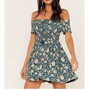 Boot Barn SHYANNE WOMEN'S FLORAL PRINT SMOCKED OFF SHOULDER